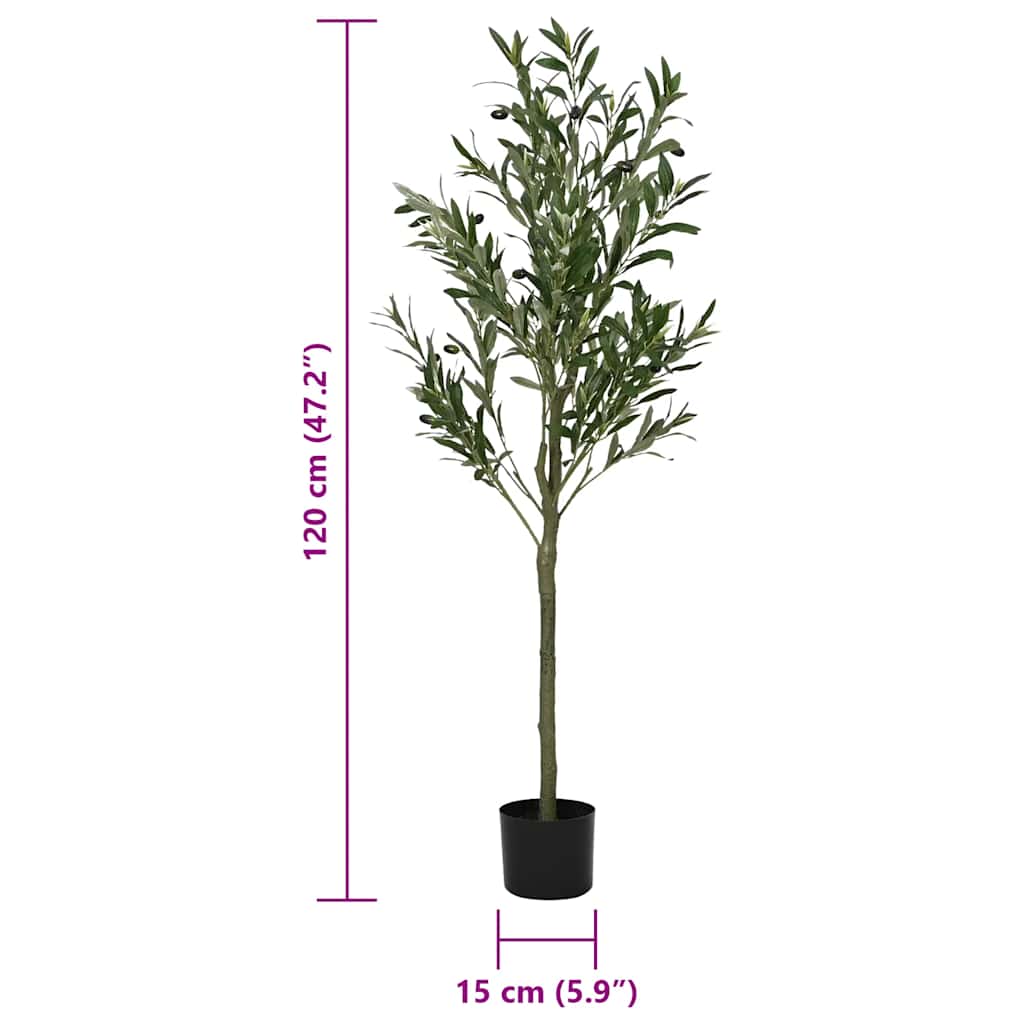 vidaXL Olivenbaum Künstlich 450 Blätter 120 cm Grün