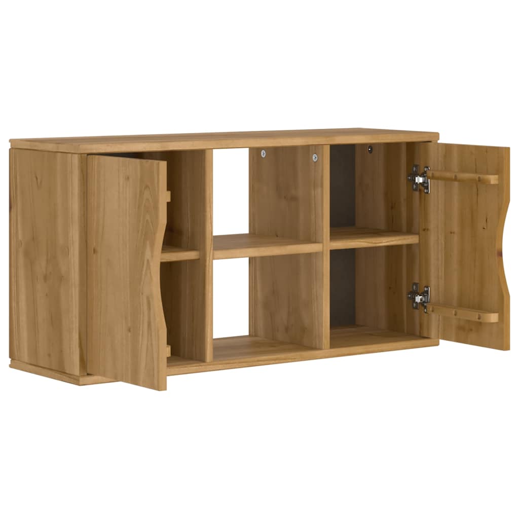 vidaXL TV-Schrank ODDA 79x24x40 cm Massivholz Kiefer