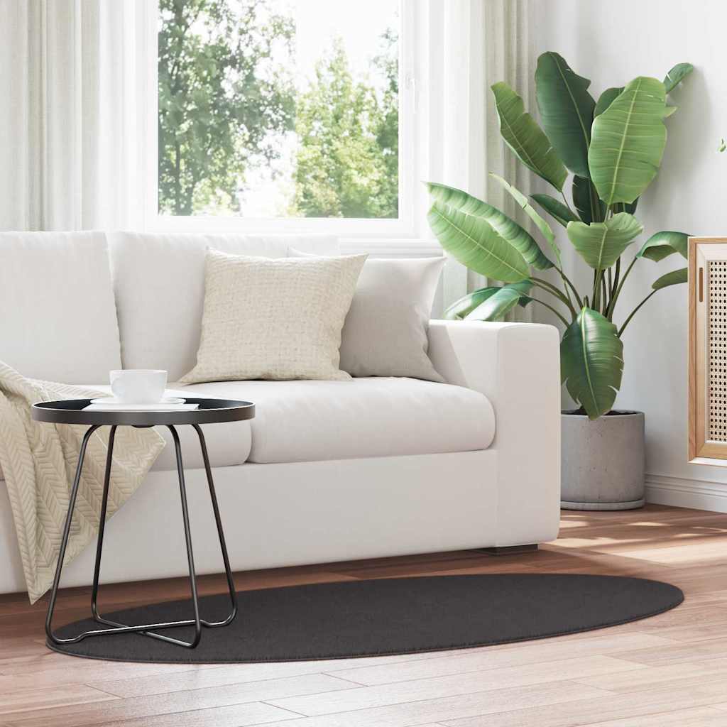 vidaXL Teppich HUARTE Anthrazit 150 x 80 cm 100 %Polyester