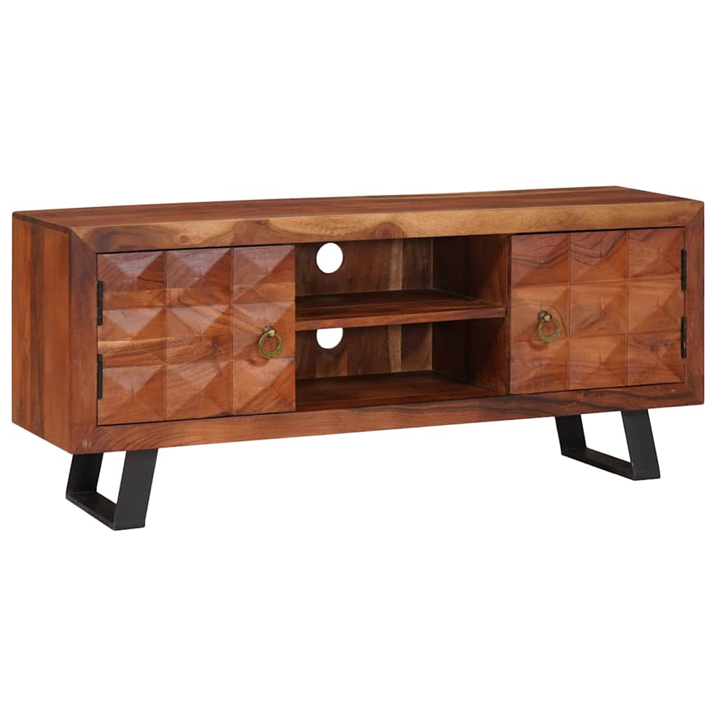 vidaXL TV-Schränk Honigbraun 112 x 30 x 48 cm Massivholz Akazie