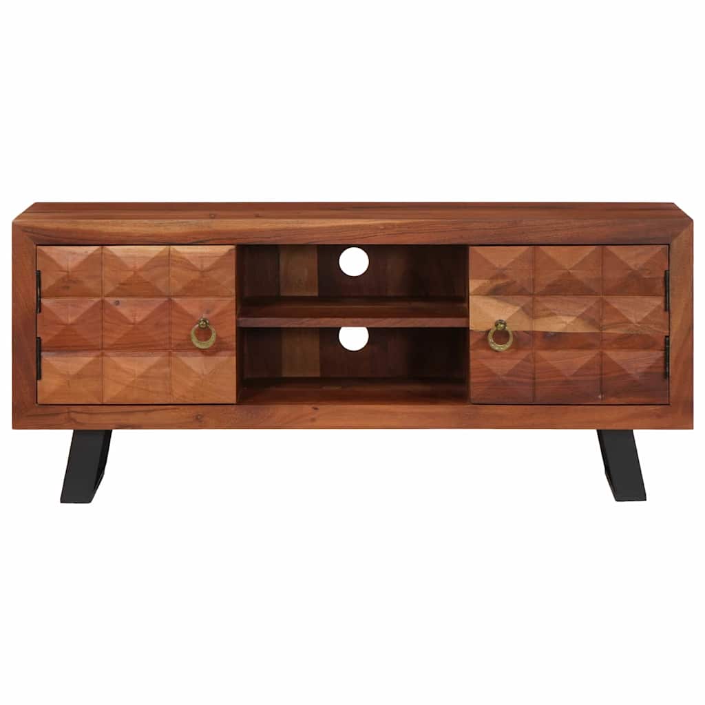 vidaXL TV-Schränk Honigbraun 112 x 30 x 48 cm Massivholz Akazie