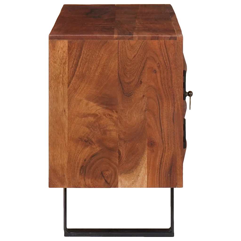 vidaXL TV-Schränk Honigbraun 112 x 30 x 48 cm Massivholz Akazie