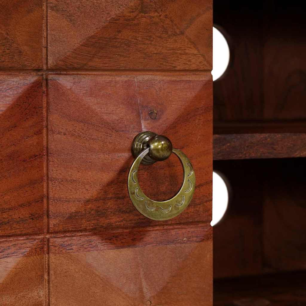 vidaXL TV-Schränk Honigbraun 112 x 30 x 48 cm Massivholz Akazie