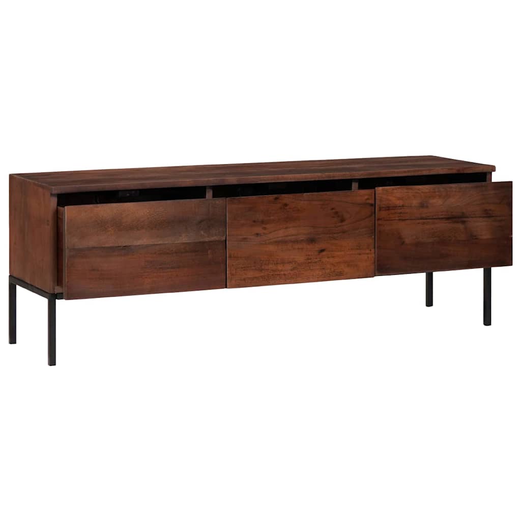 vidaXL TV-Schränk Honigbraun 110 x 30 x 36 cm Massivholz Akazie