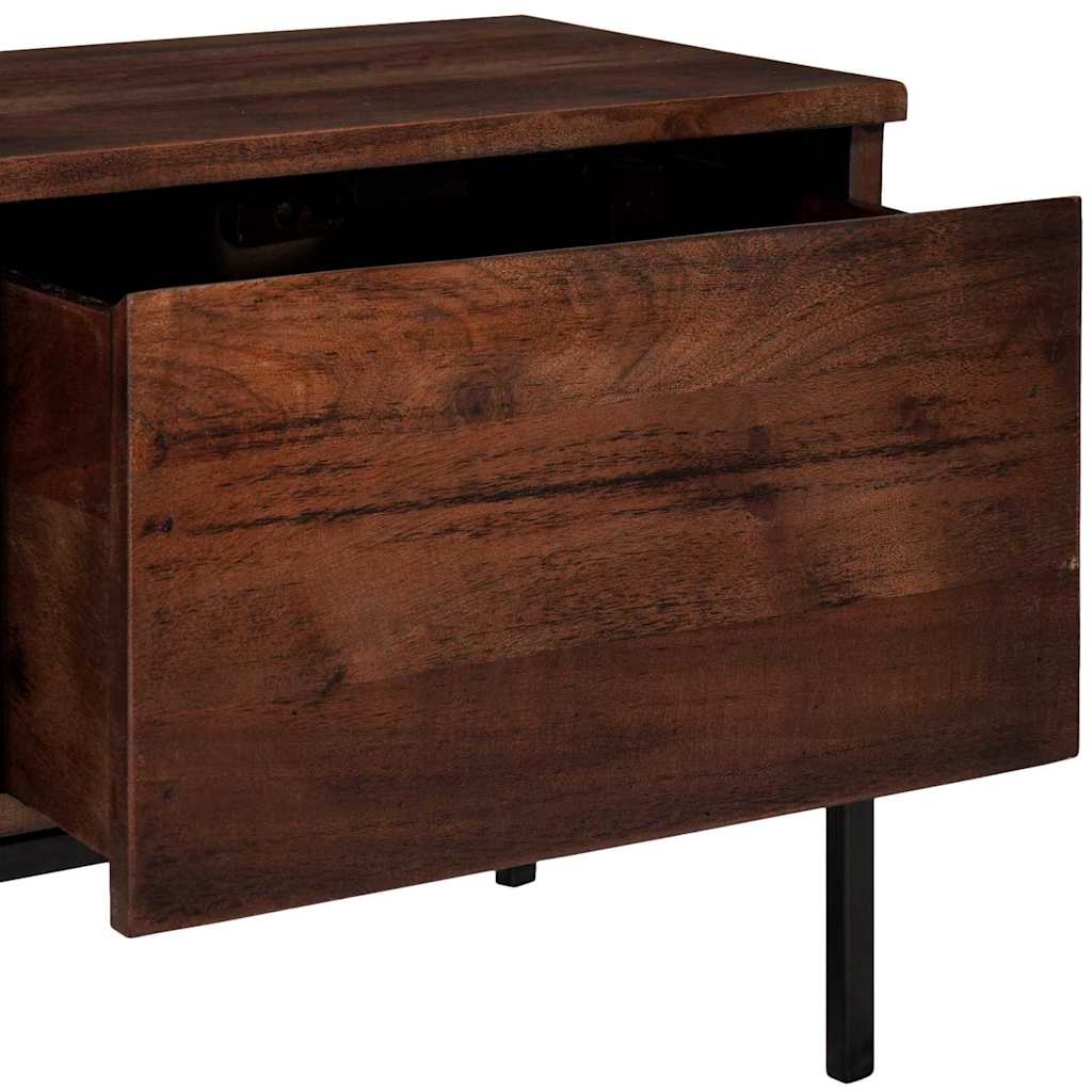 vidaXL TV-Schränk Honigbraun 110 x 30 x 36 cm Massivholz Akazie