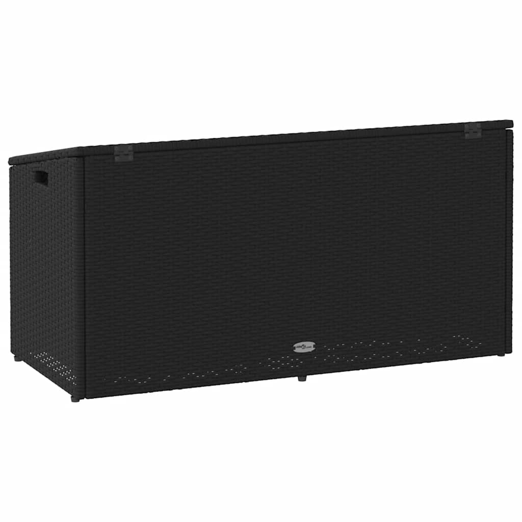 vidaXL Garten-Aufbewahrungsbox Schwarz 110 x 50 x 58 cm Poly Rattan