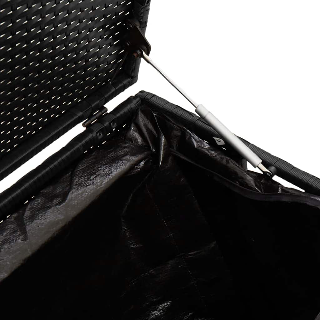 vidaXL Garten-Aufbewahrungsbox Schwarz 110 x 50 x 58 cm Poly Rattan