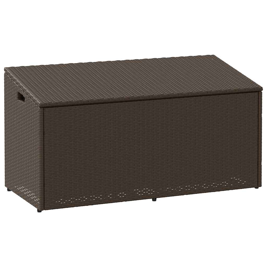 vidaXL Garten-Aufbewahrungsbox Schwarz 110 x 50 x 58 cm Poly Rattan