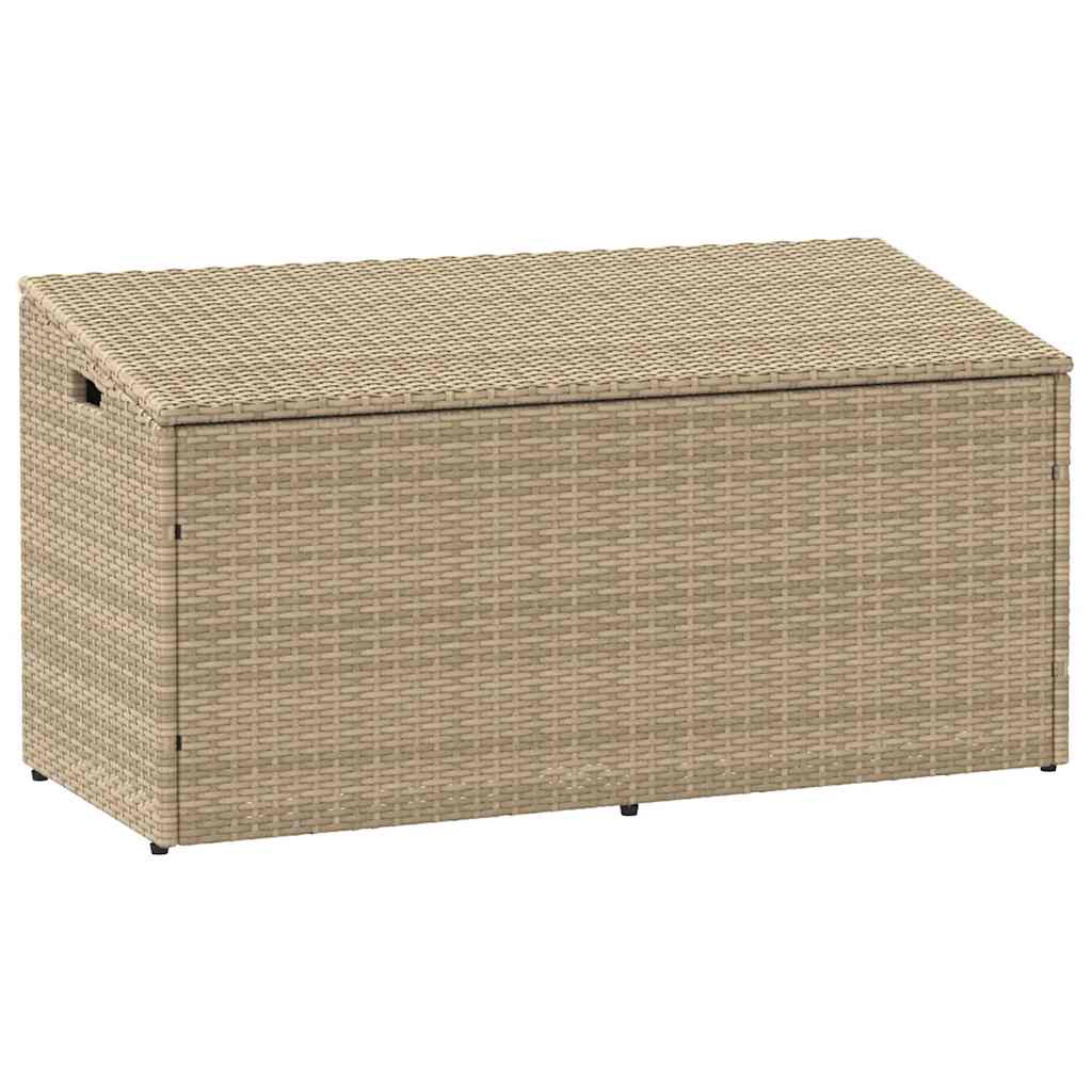 vidaXL Garten-Aufbewahrungsbox Schwarz 110 x 50 x 58 cm Poly Rattan
