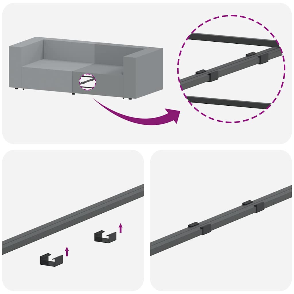 vidaXL Modulares Sofa Endmodul mit Armlehne Kissen Hellgrau 100 cm