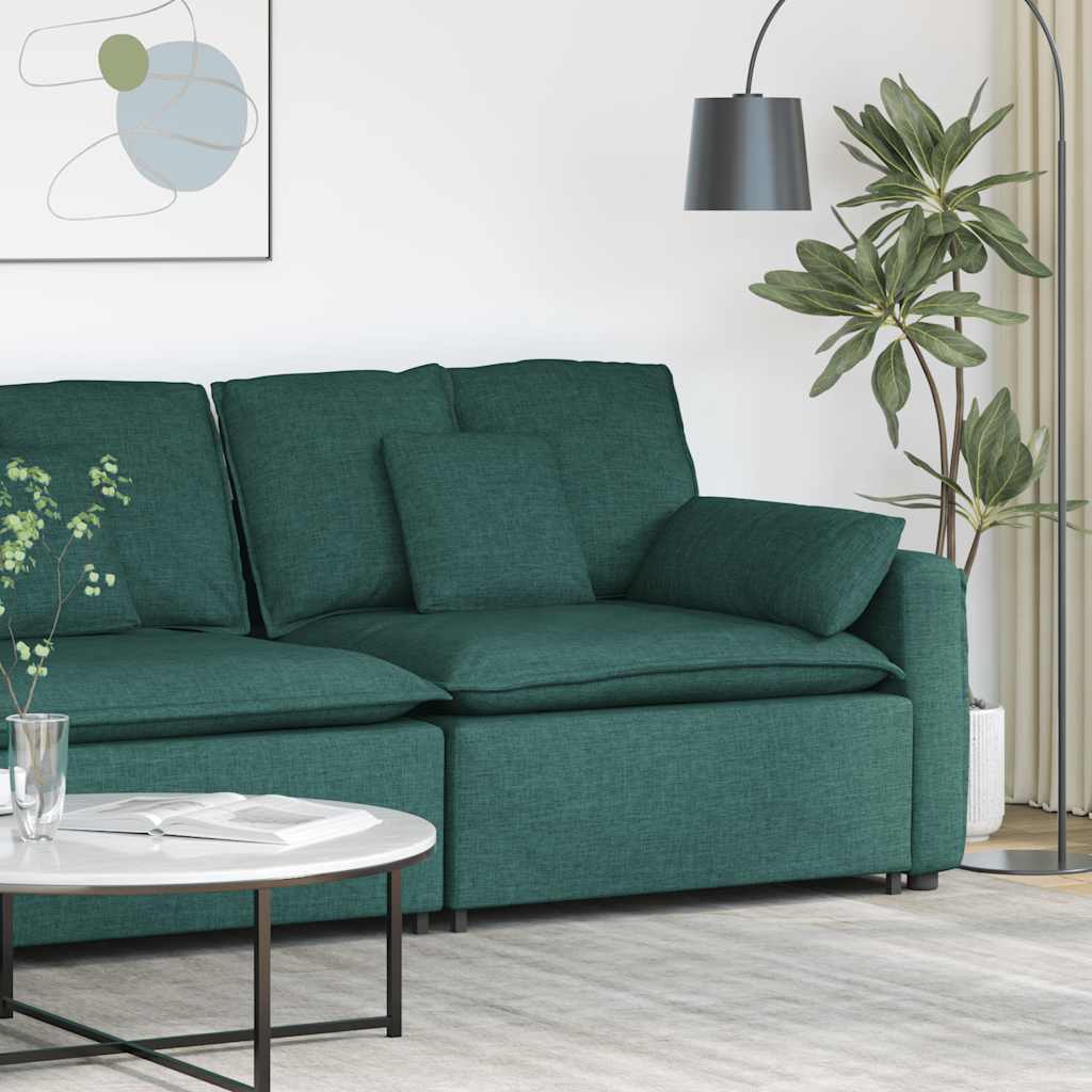 vidaXL Modulares Sofa Endmodul mit Armlehne Kissen Hellgrau 100 cm