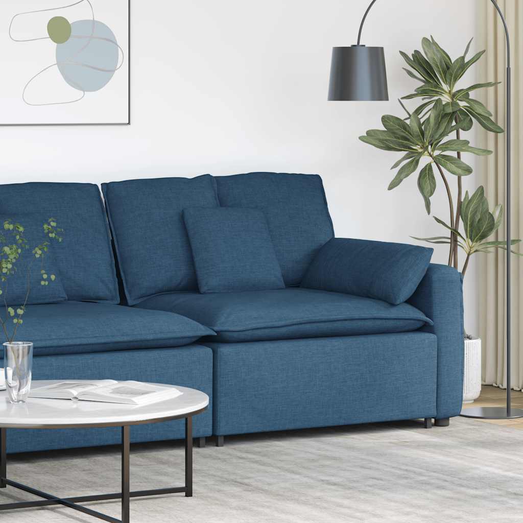vidaXL Modulares Sofa Endmodul mit Armlehne Kissen Hellgrau 100 cm