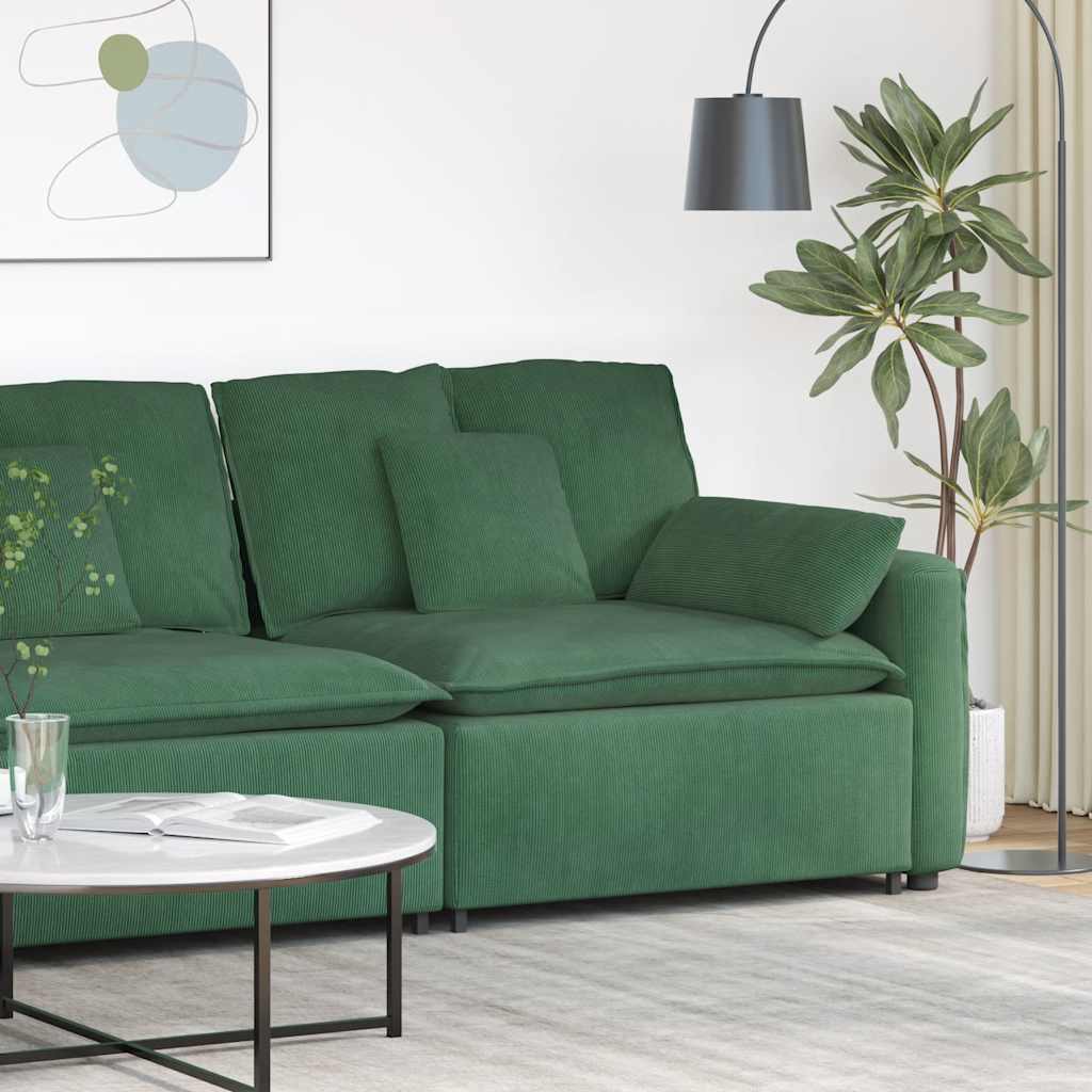 vidaXL Modulares Sofa Endmodul mit Armlehne Kissen Hellgrau 100 cm