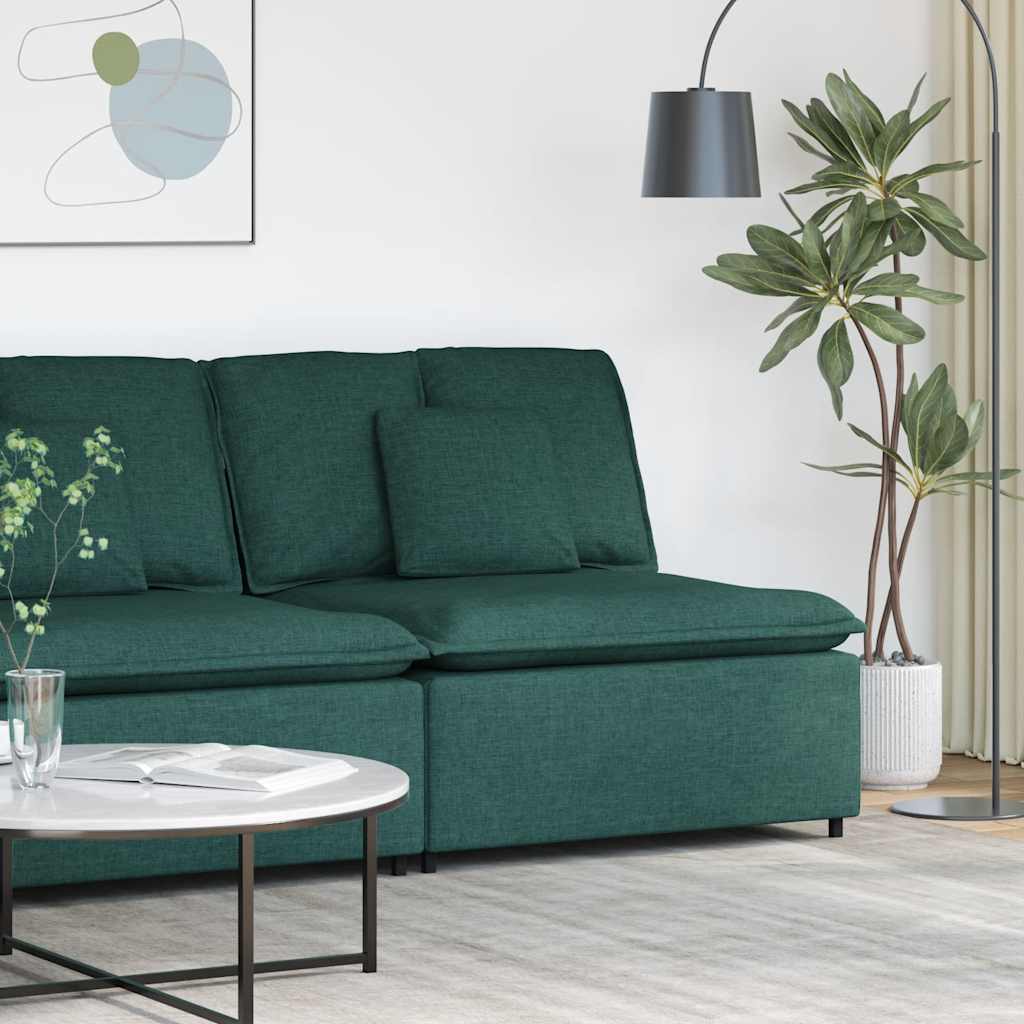 vidaXL Modulares Sofa Endmodul mit Armlehne Kissen Hellgrau 100 cm