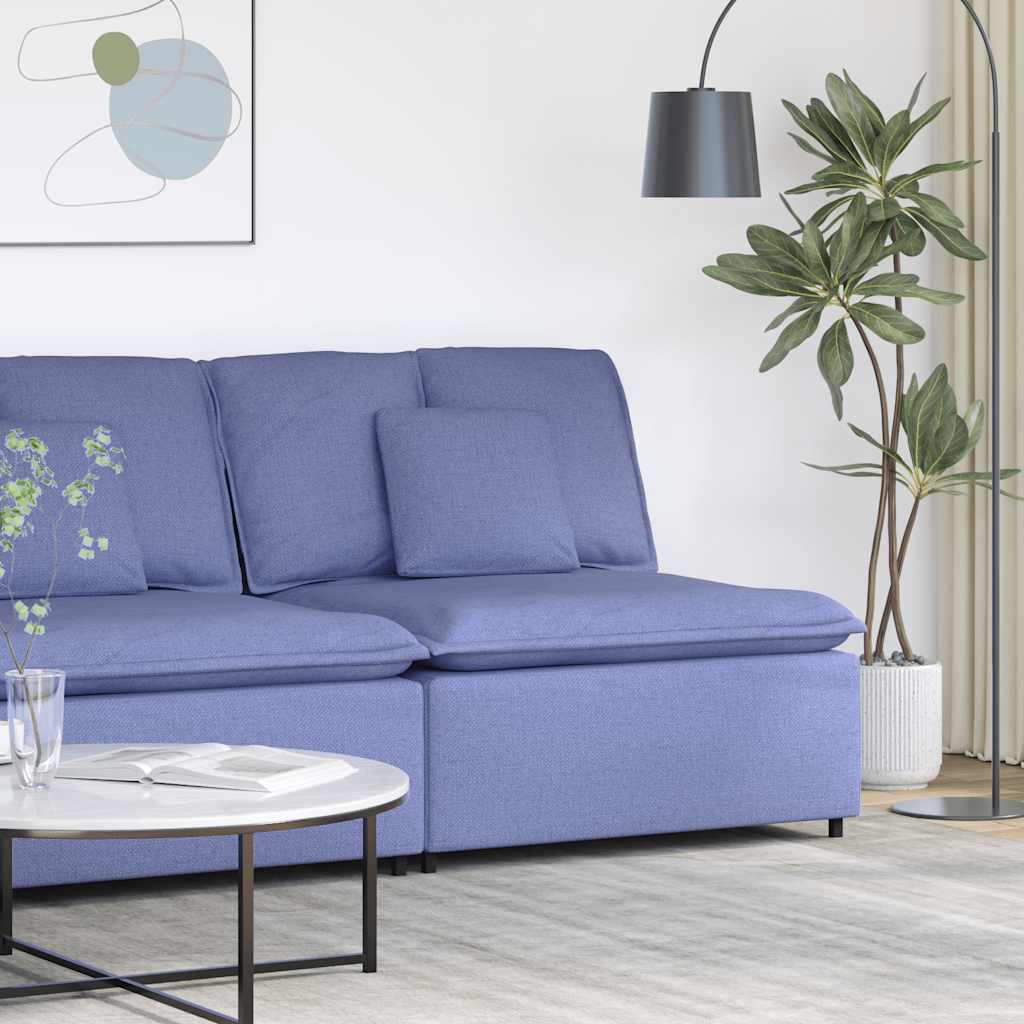 vidaXL Modulares Sofa Endmodul mit Armlehne Kissen Hellgrau 100 cm