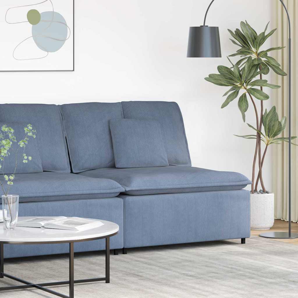 vidaXL Modulares Sofa Endmodul mit Armlehne Kissen Hellgrau 100 cm