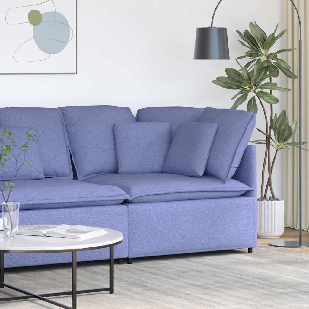 vidaXL Modulares Sofa Endmodul mit Armlehne Kissen Hellgrau 100 cm