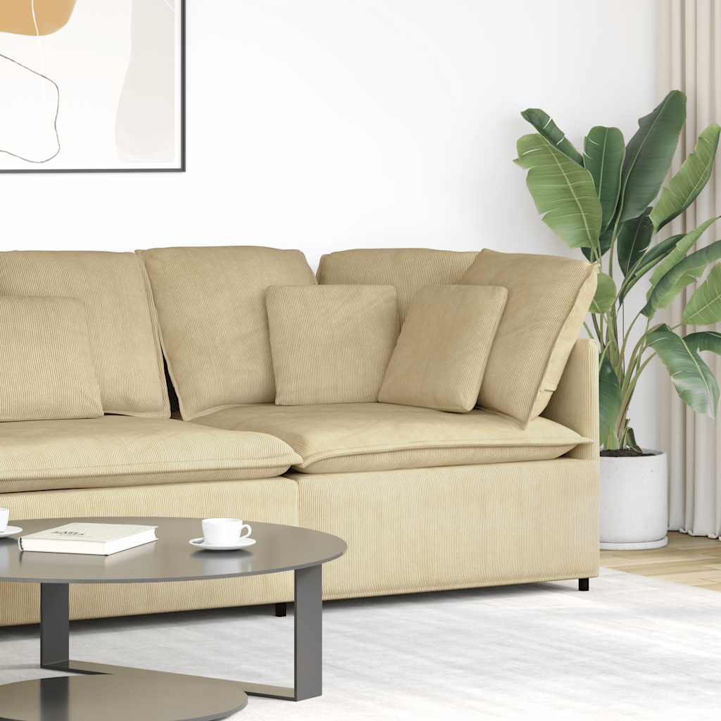 vidaXL Modulares Sofa Endmodul mit Armlehne Kissen Hellgrau 100 cm