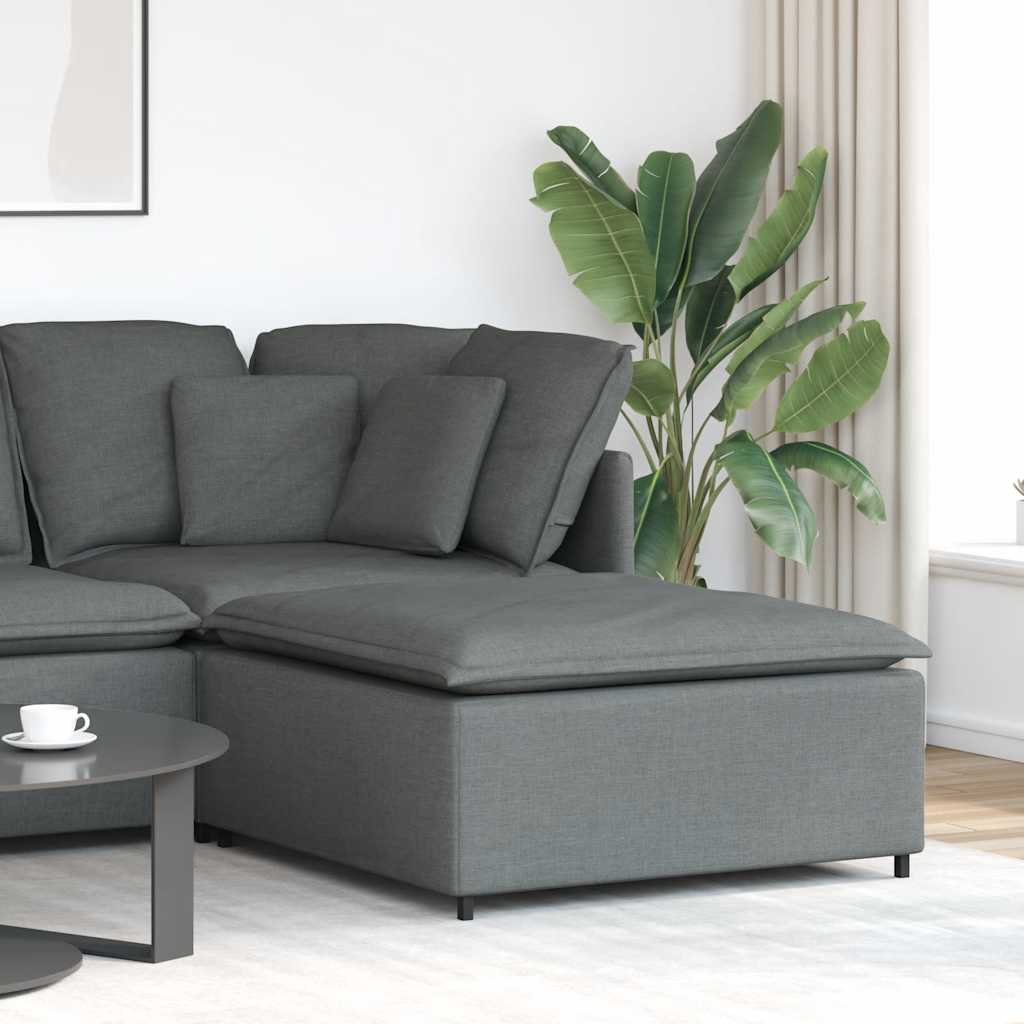 vidaXL Modulares Sofa Endmodul mit Armlehne Kissen Hellgrau 100 cm
