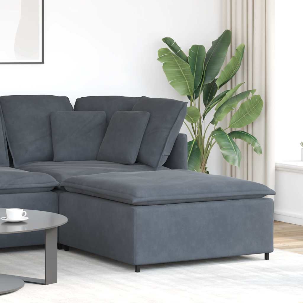 vidaXL Modulares Sofa Endmodul mit Armlehne Kissen Blau 100 cm