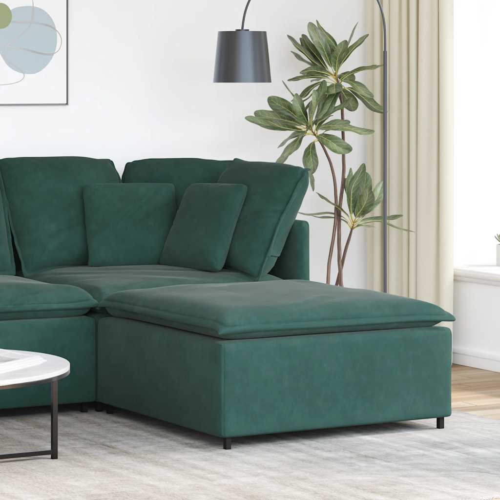 vidaXL Modulares Sofa Endmodul mit Armlehne Kissen Blau 100 cm
