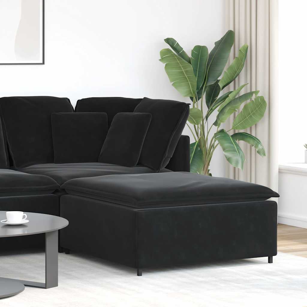 vidaXL Modulares Sofa Endmodul mit Armlehne Kissen Blau 100 cm