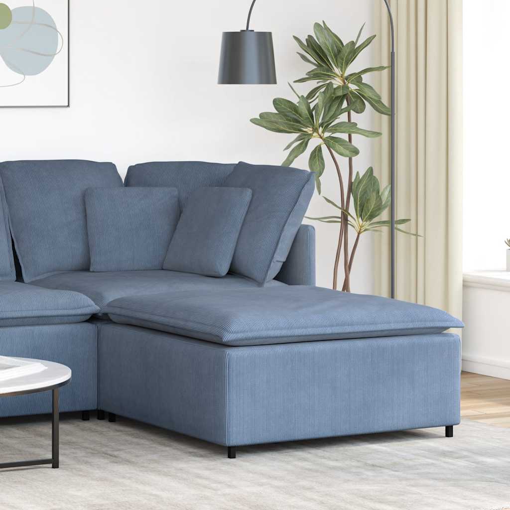 vidaXL Modulares Sofa Endmodul mit Armlehne Kissen Hellgrau 100 cm
