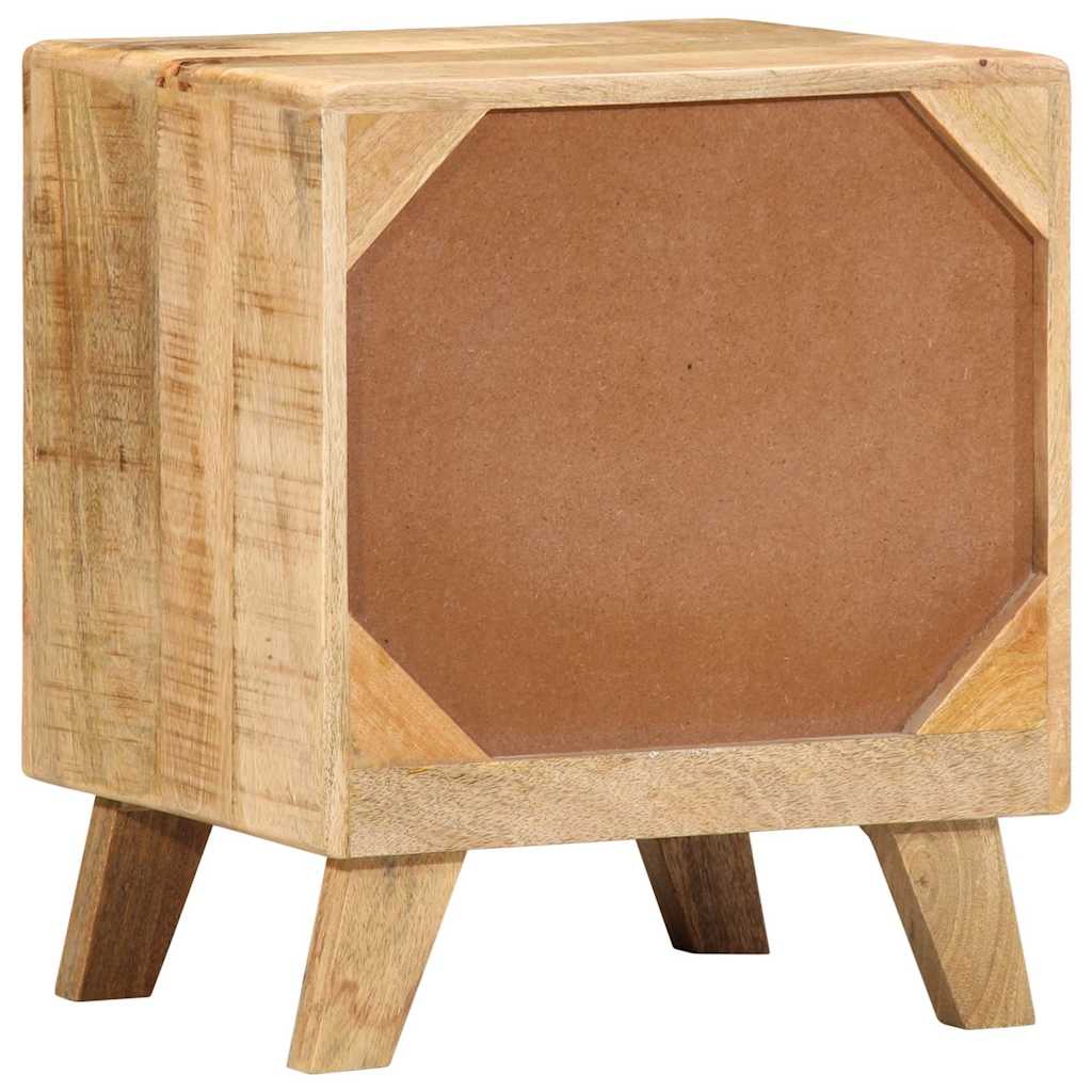 vidaXL Nachttisch 40x32x46 cm Raues Massivholz Mango