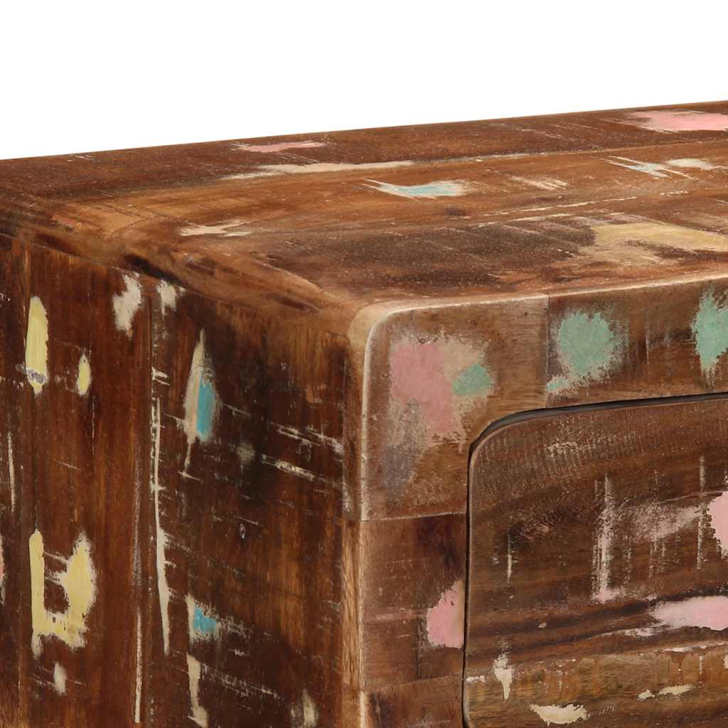 vidaXL Konsolentisch 90x32x75 cm Altholz Massivholz