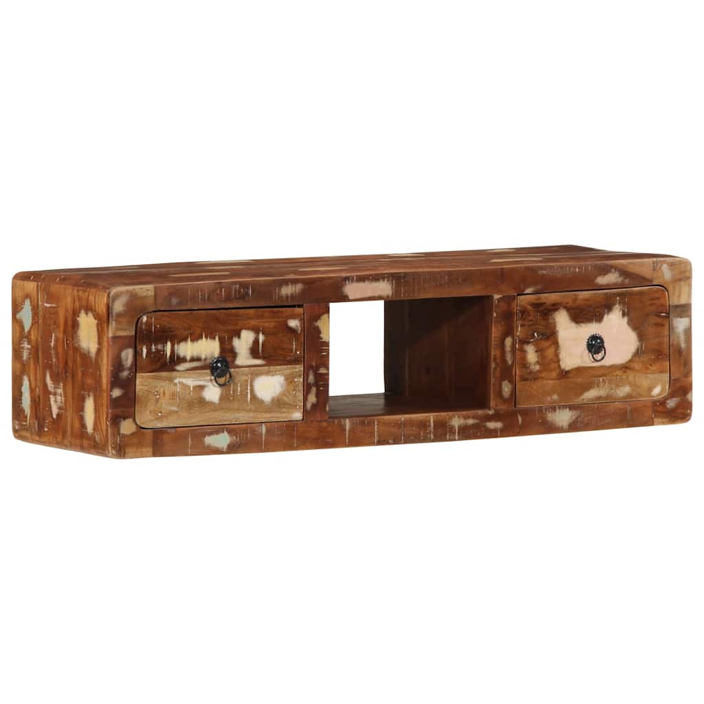 vidaXL TV-Wandschrank 100x32x25 cm Raues Massivholz Mango