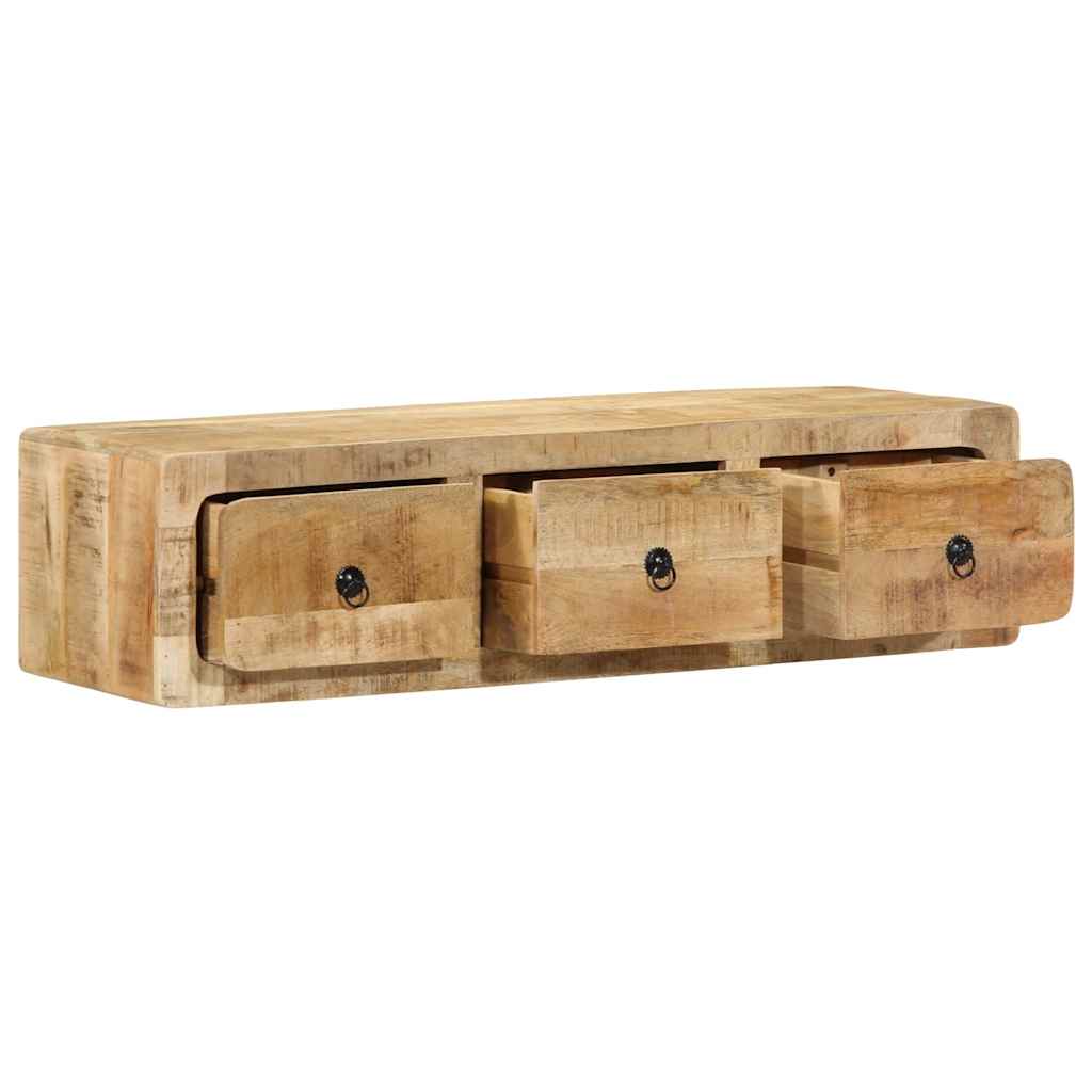 vidaXL TV-Wandschrank 100x32x25 cm Raues Massivholz Mango