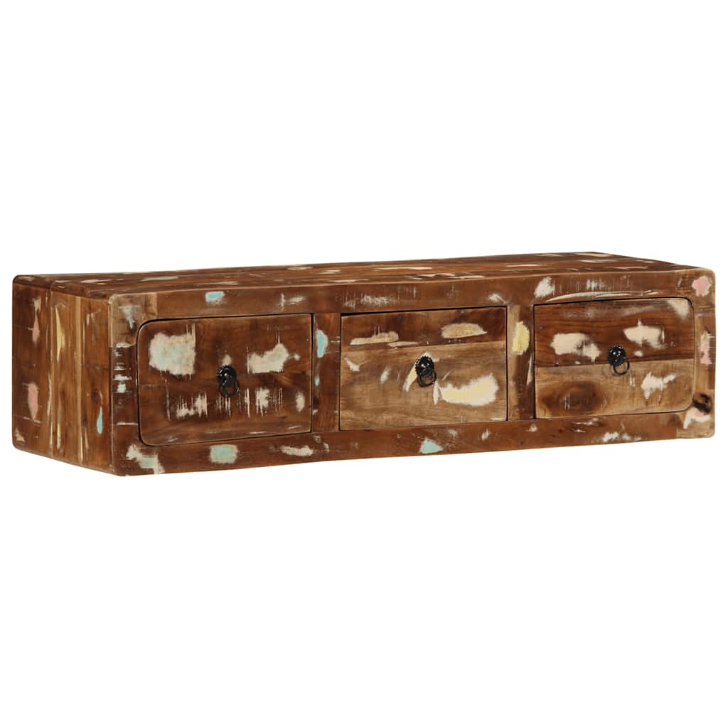 vidaXL TV-Wandschrank 100x32x25 cm Raues Massivholz Mango