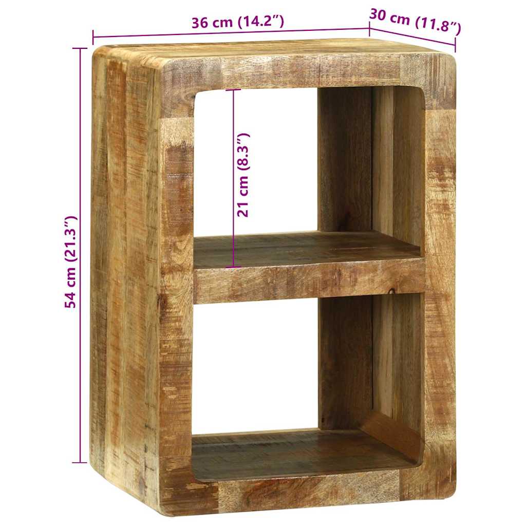 vidaXL TV-Schränk mit Regal Braun 36 x 30 x 54 cm Massivholz Mango