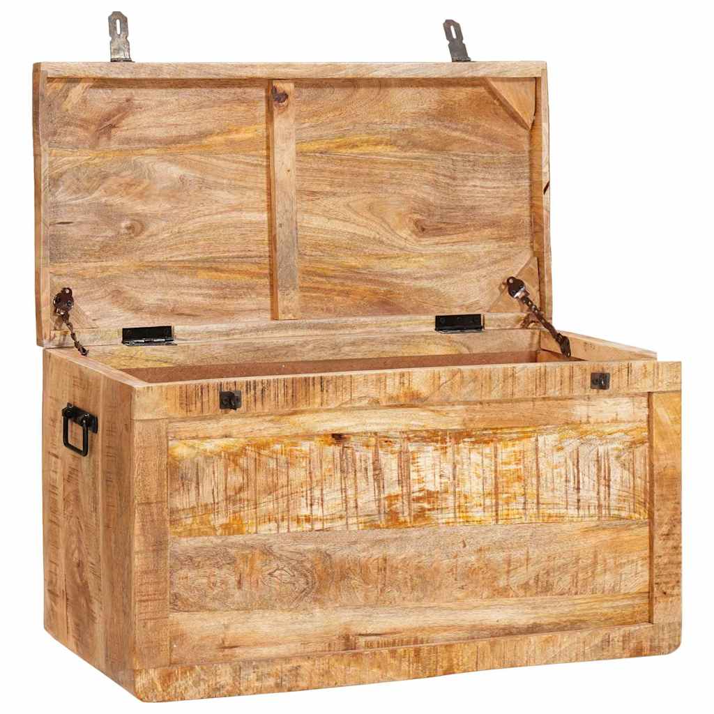 vidaXL Aufbewahrungsbox mit Speicher mit Tür Braun Massivholz Mango