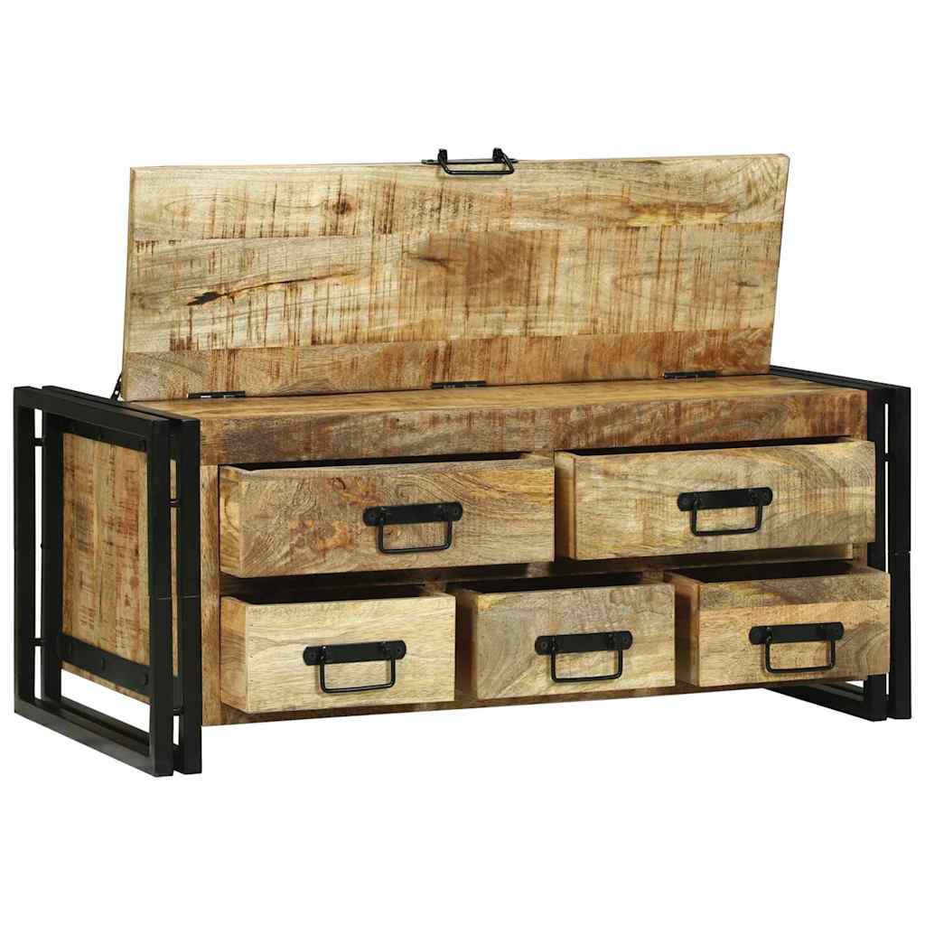 vidaXL Couchtisch Braun 90 x 50 x 38 cm Massivholz Mango