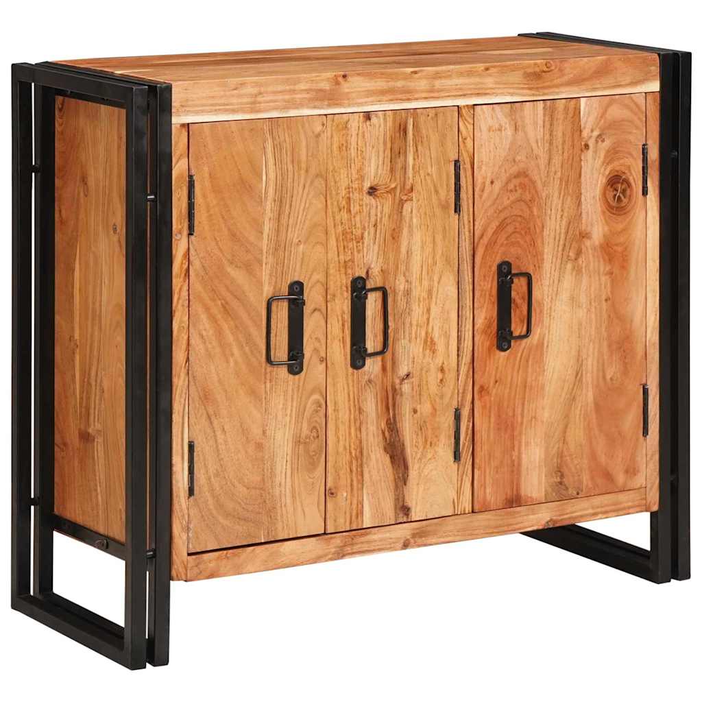 vidaXL Sideboard mit Türen Braun Solid Acacia Wood and Metal