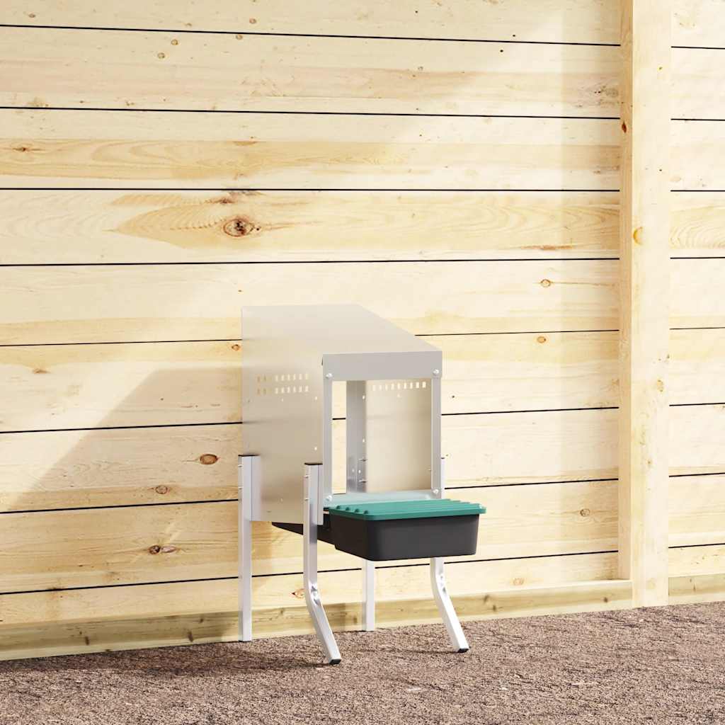 vidaXL Hühner-Nistkasten 1 Abteil mit Beinen Verzinkter Stahl
