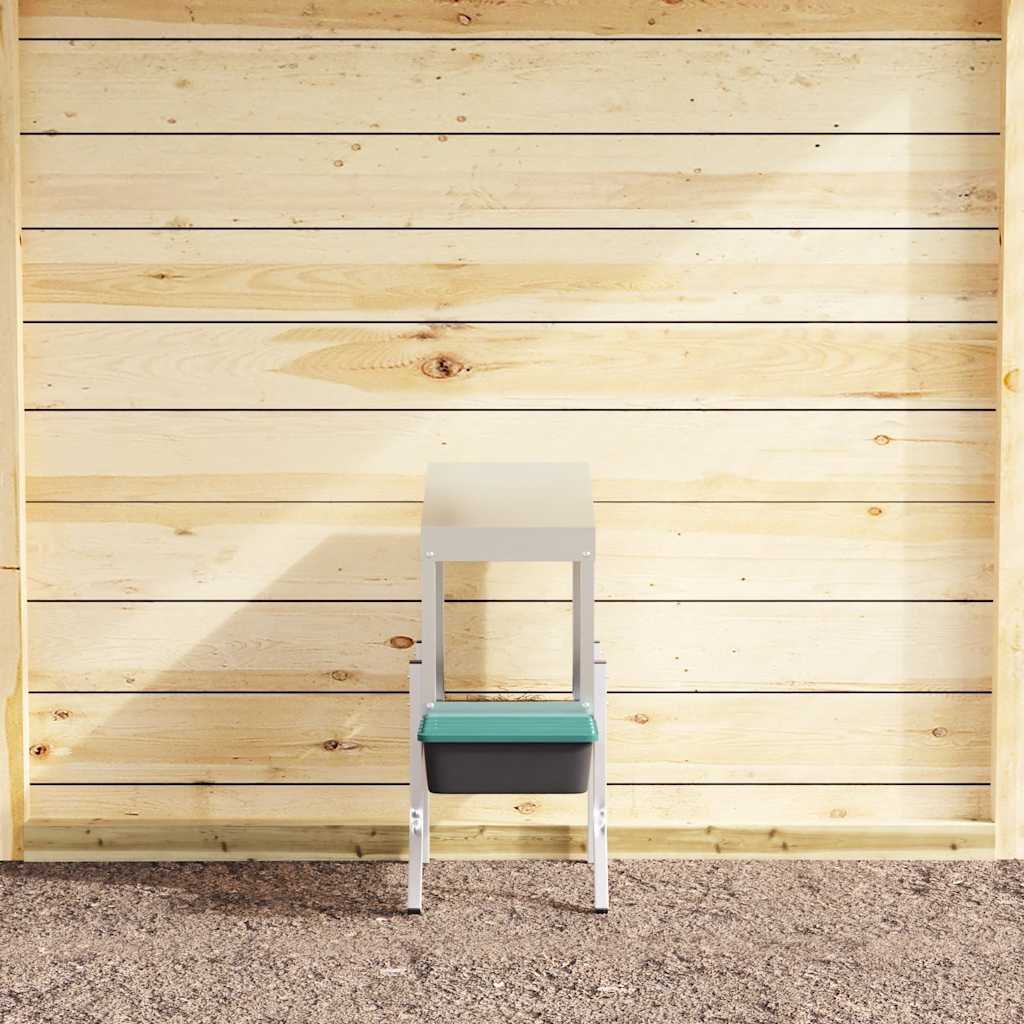 vidaXL Hühner-Nistkasten 1 Abteil mit Beinen Verzinkter Stahl