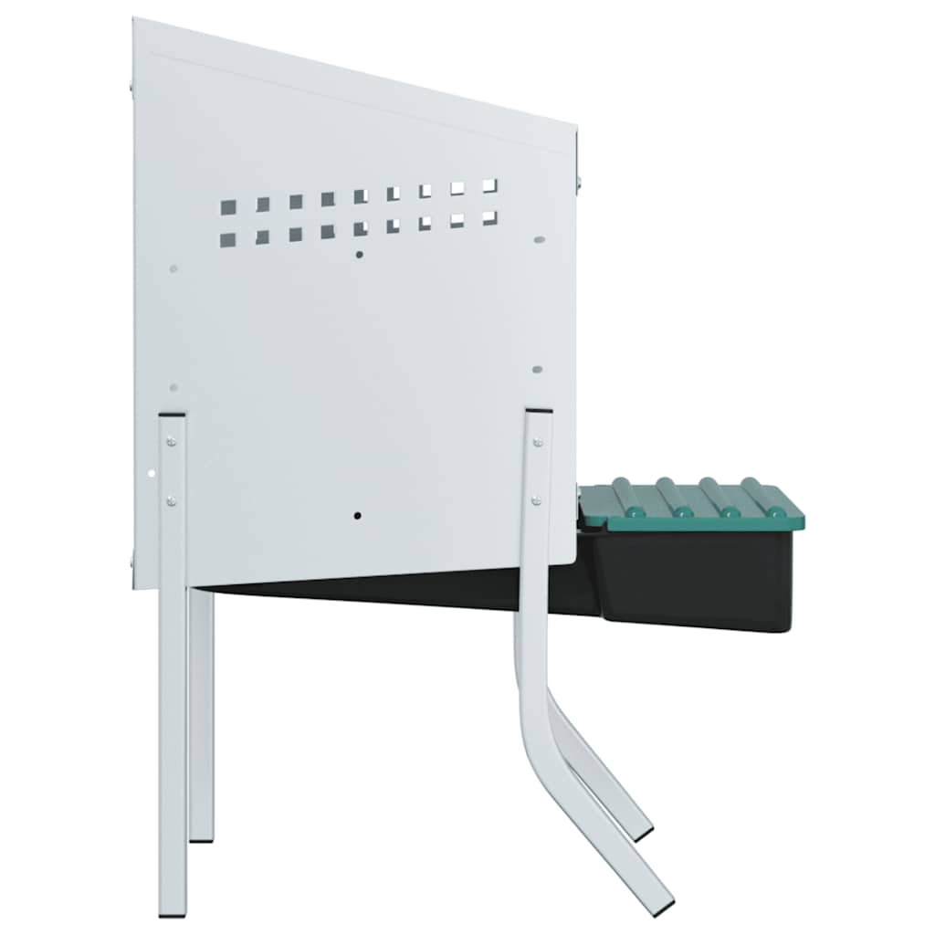 vidaXL Hühner-Nistkasten 1 Abteil mit Beinen Verzinkter Stahl