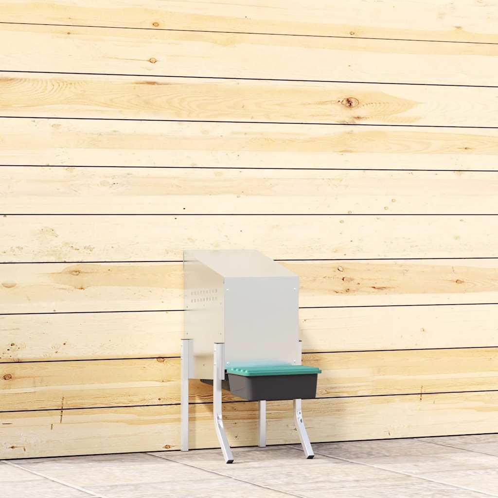 vidaXL Hühner-Nistkasten 1 Abteil mit Beinen Verzinkter Stahl