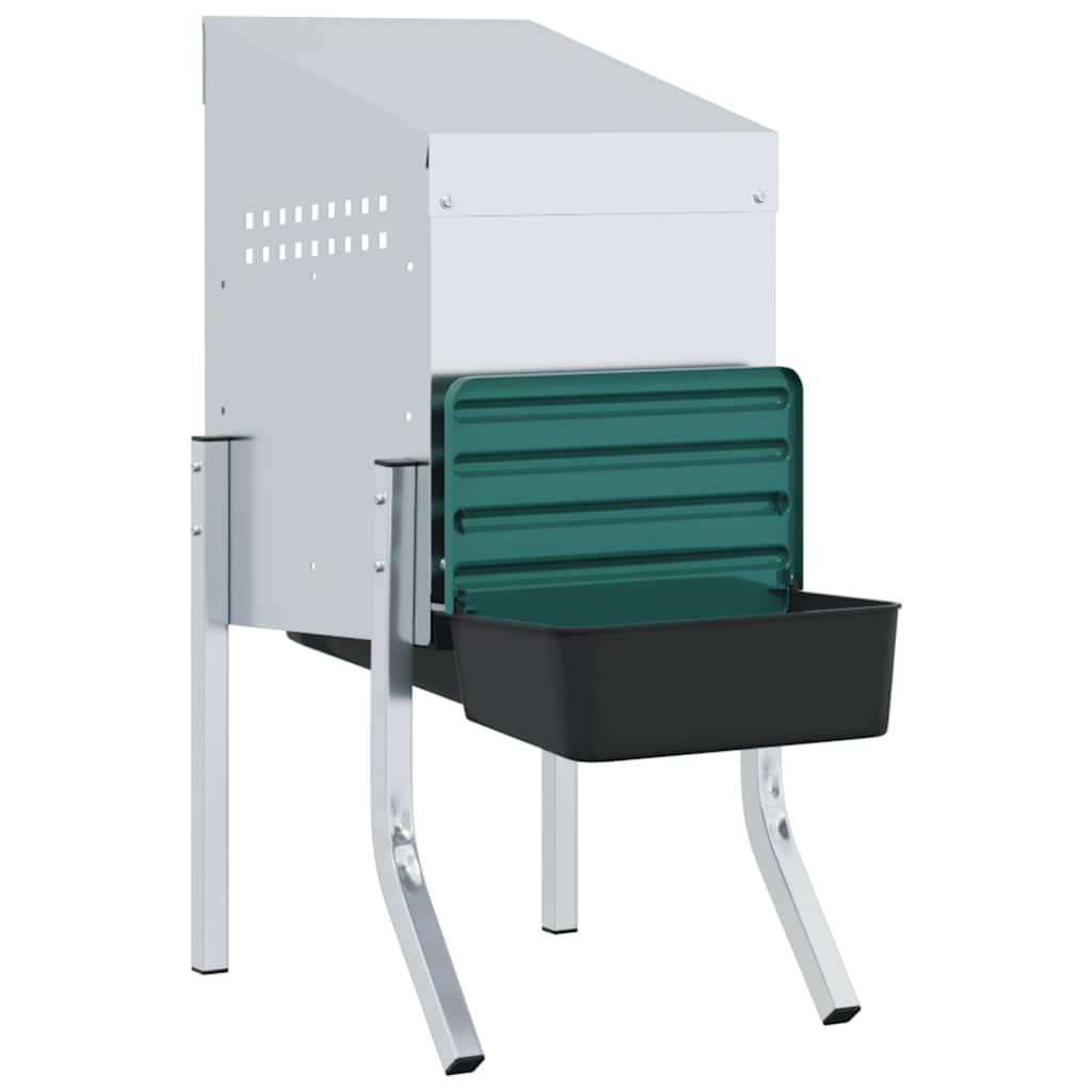 vidaXL Hühner-Nistkasten 1 Abteil mit Beinen Verzinkter Stahl