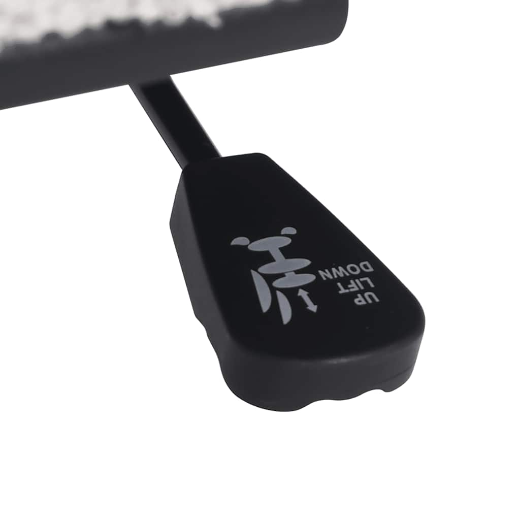 vidaXL Bürodrehstuhl Cremefarben Gelockter wollähnlicher Stoff