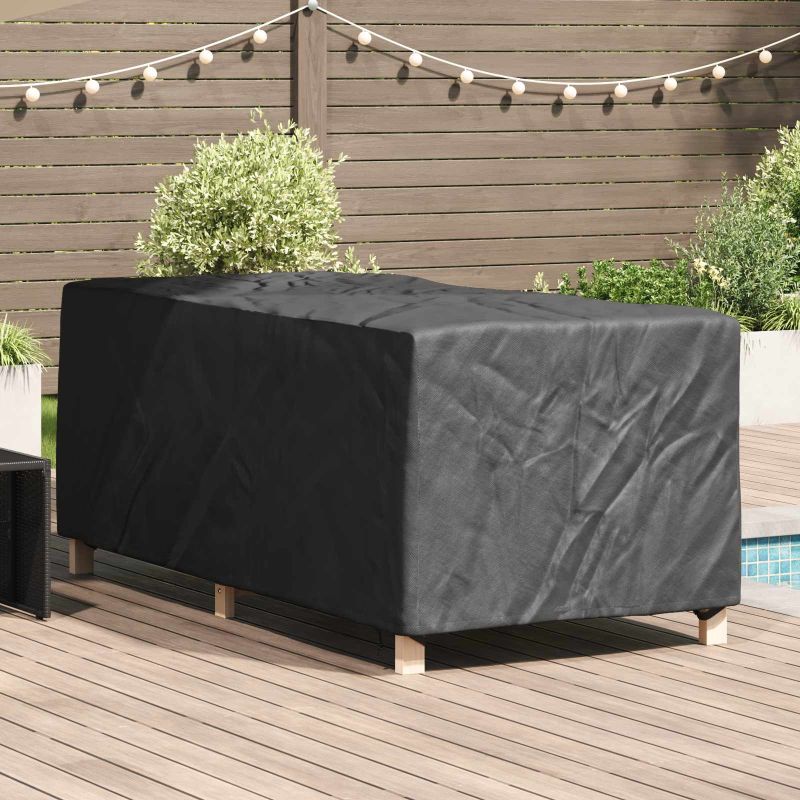 vidaXL Loungerhülle Uni Schwarz 205 x 100 x 70 cm Stoff