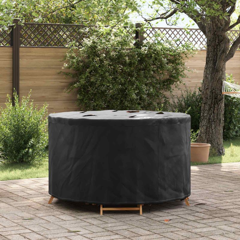 vidaXL Gartenmöbelabdeckung Schwarz 102 x 102 x 71 cm 210D-Gewebe
