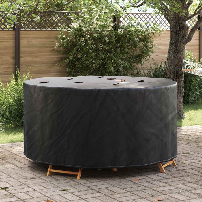 vidaXL Gartenmöbelabdeckung Schwarz 102 x 102 x 71 cm 210D-Gewebe