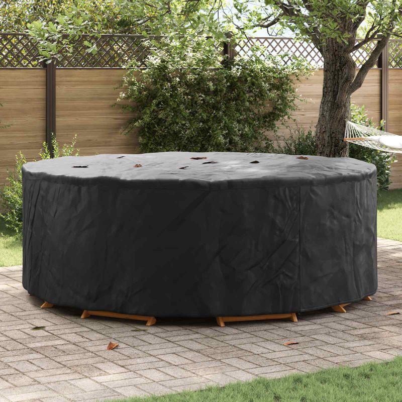 vidaXL Gartenmöbelabdeckung Schwarz 102 x 102 x 71 cm 210D-Gewebe