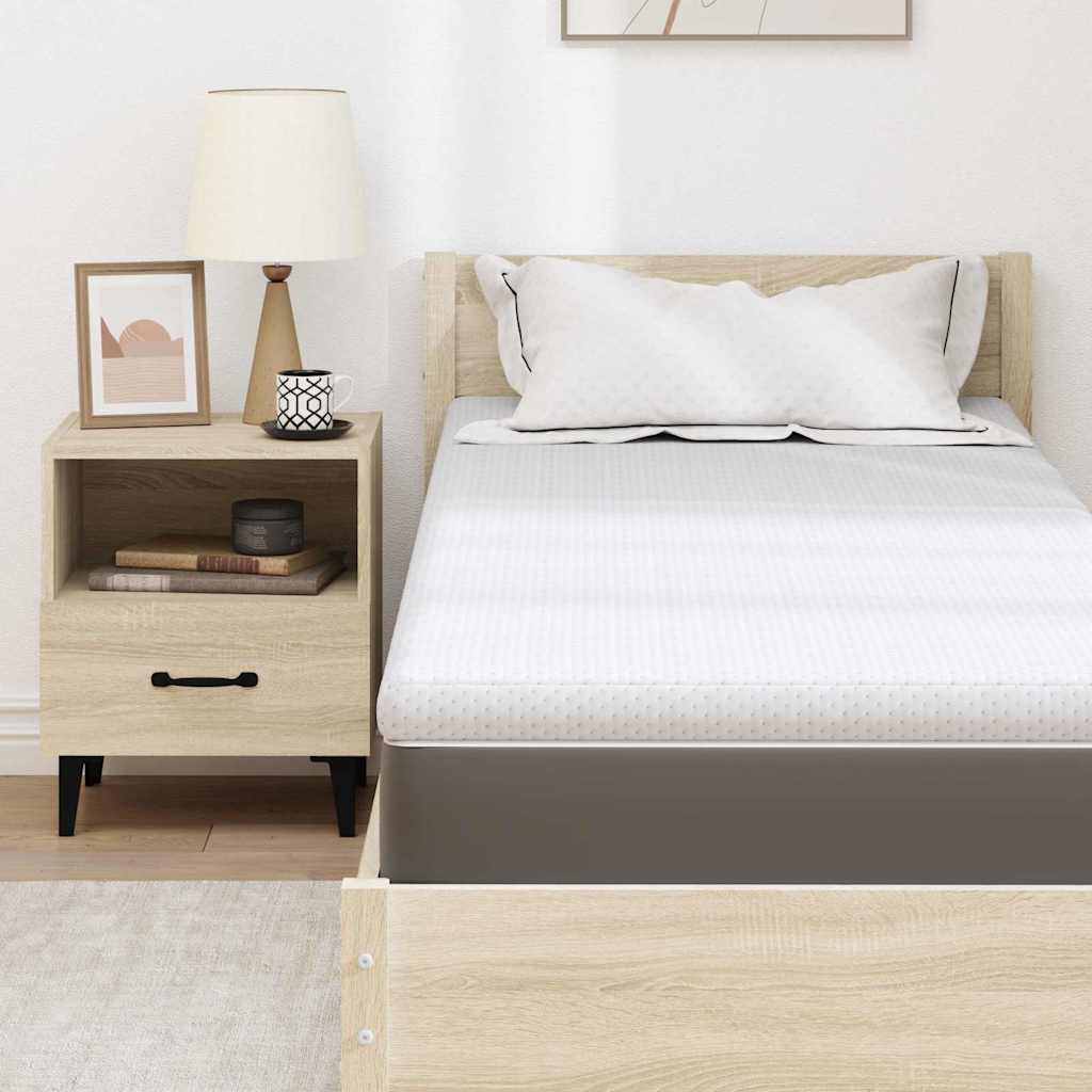 vidaXL Matratzenauflage Weiß 80 x 200 cm Jacquard Stoff