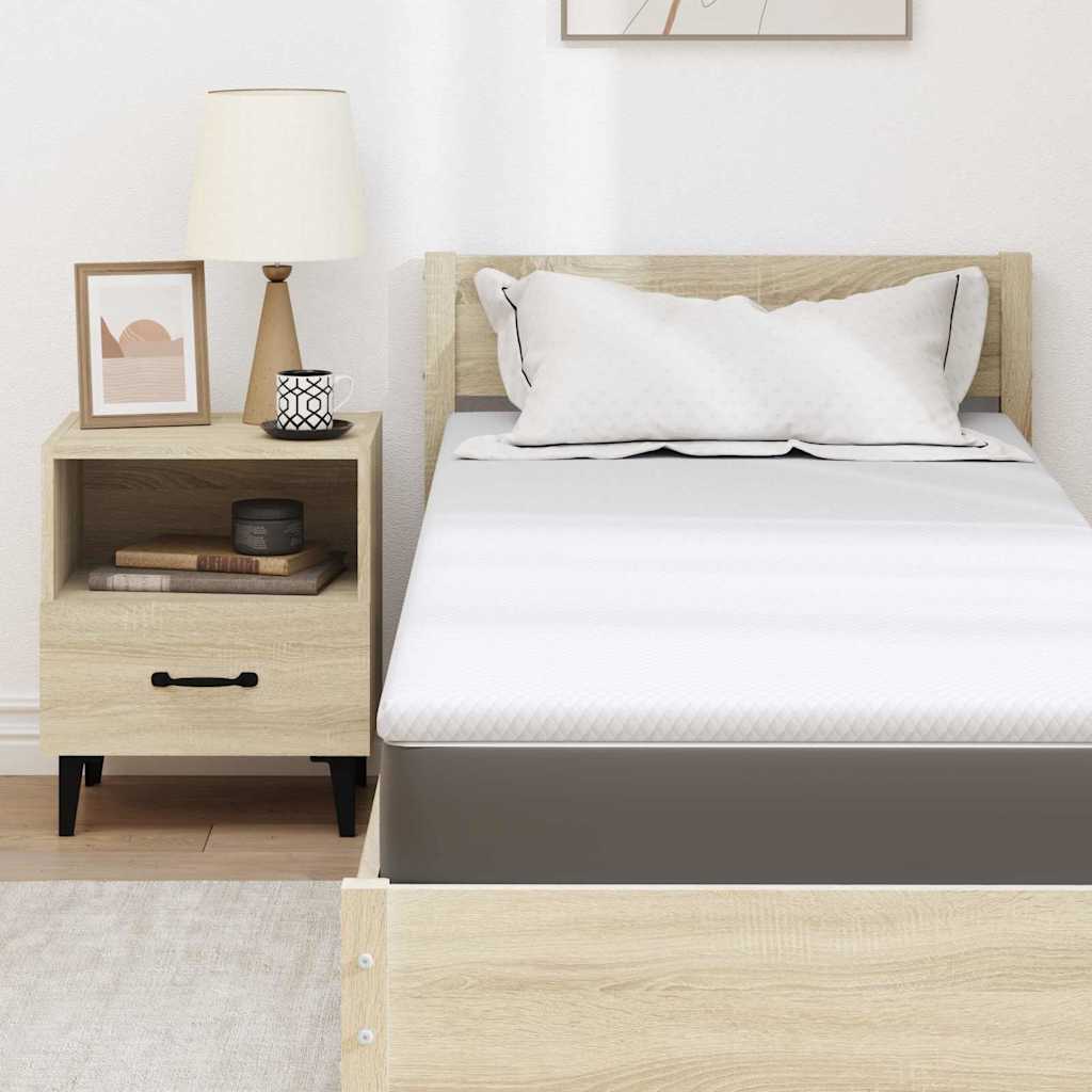 vidaXL Matratzenauflage Weiß 70 x 200 cm Jacquard Stoff