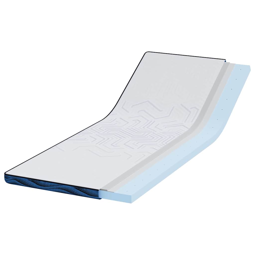 vidaXL Matratzenauflage Weiß 70 x 200 cm Jacquard Stoff