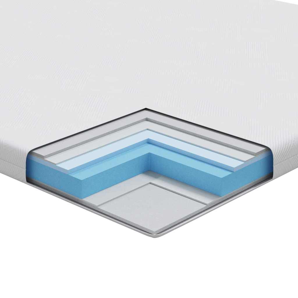 vidaXL Matratzenauflage Weiß 70 x 200 cm Jacquard Stoff